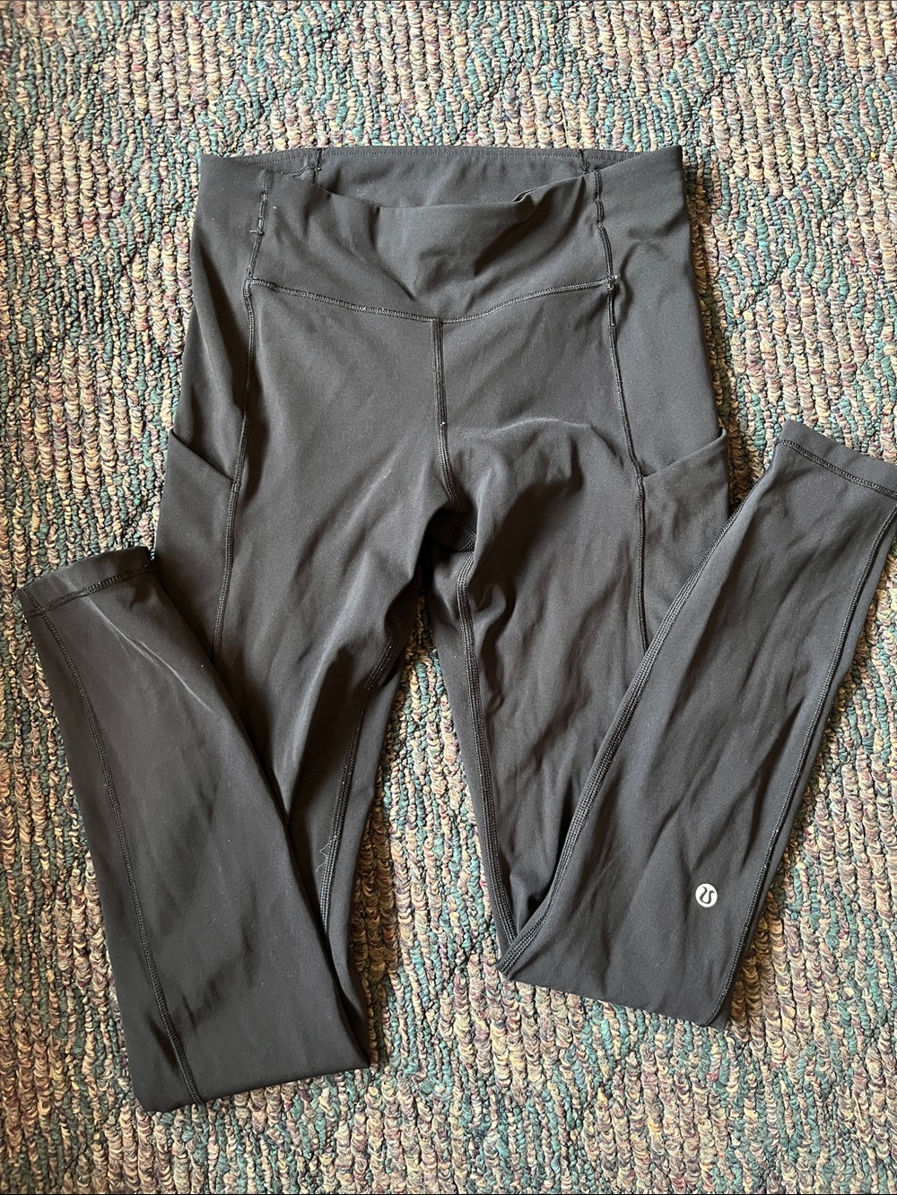 lululemon athletica Black High-Rise Leggings with Side Pockets